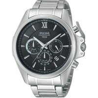 Pulsar PT3437X1 Chronograph silber schwarz 44 mm 5 ATM bei Timeshop24 DE